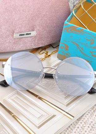 Красивые круглые  солнцезащитные очки с боковой шорой gian marco venturi gmv8593 фото