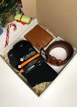 🎄подарочный premium box для мужчины в коричневом цвете – самые нужные аксессуары содержатся здесь.2 фото