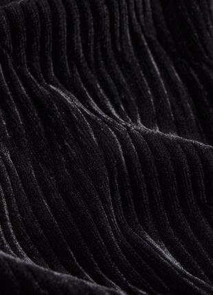 Черный велюровый костюм в рубчик h&amp;m3 фото