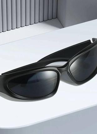 Очки солнечные солнцезащитные черные винтаж винтажные4 фото