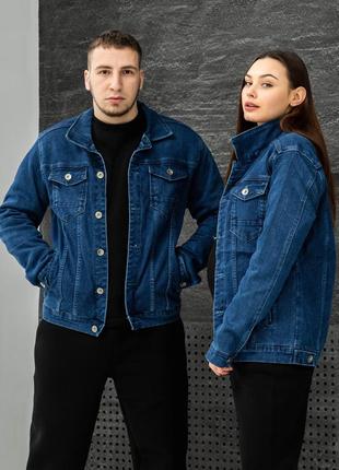 Джинсовка синяя женская / мужская / джинсовая куртка2 фото