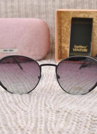 Красивые круглые солнцезащитные очки с боковой шорой gian marco venturi gmv8736 фото