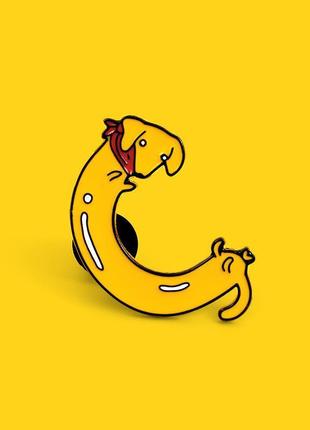 Пеня брошь значок собака такса