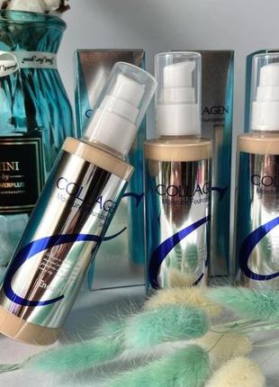 Увлажняющий тональный крем enough collagen moisture foundation spf 15 создает идеальное ровное и устойчивое покрытие