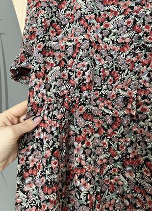 Винтажное платье миди в цветочный принт3 фото