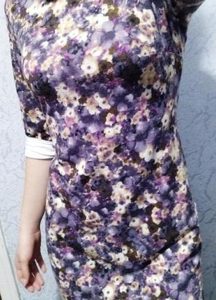 Яркое платье цветочный принт!🌺весна-осень3 фото