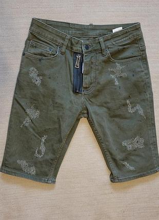 Классные узкие "рваные" шорты креативного бренда dsquared2 италия 44 р.