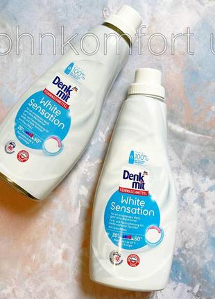 Рідкий засіб для прання білої білизни denkmit white sensation 1l3 фото