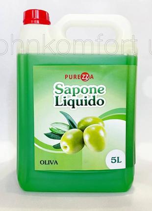 Жидкое мыло purezza sapone liquido oliva 5 л1 фото