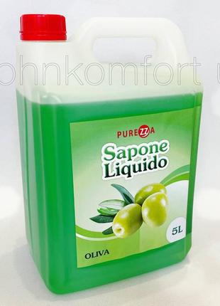 Жидкое мыло purezza sapone liquido oliva 5 л2 фото