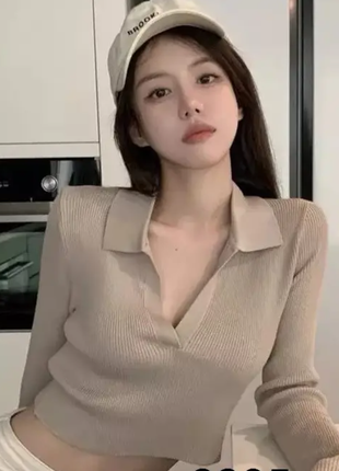 Жіночий укорочений джемпер  топ 42-46 у кольорах er 2205оп