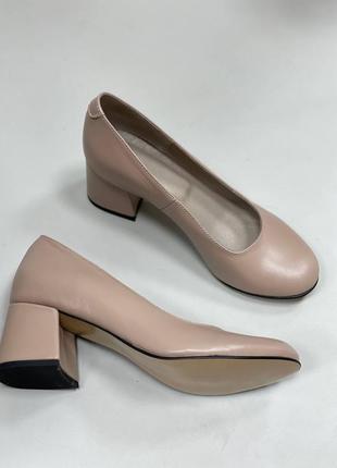 Эксклюзивные туфли из натуральной итальянской кожи и замша женские на каблуке