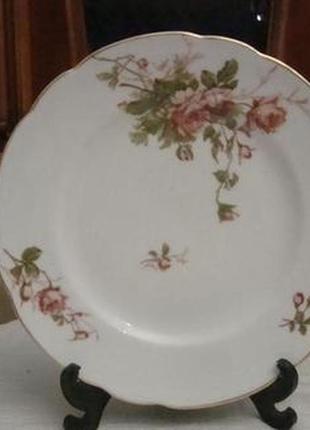 Антикварная тарелка братьев корниловых 19 век 1884-1917-й гг. фарфор царизм №936