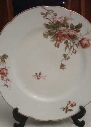 Антикварная тарелка братьев корниловых 19 век 1884-1917-й гг. фарфор царизм №936 )