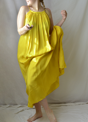 6970\140 длинное желтое платье stockholm atelier l