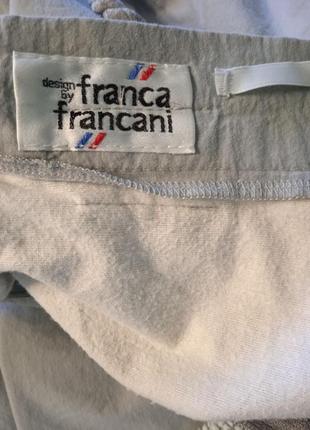 Хлопковые брюки на фланевой подкладке francani с пояском.3 фото