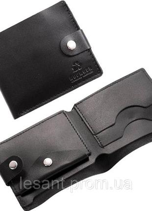 Кошелек портмоне мужской натуральная кожа черный