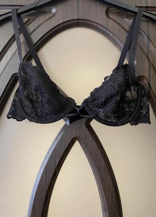 Шикарный, базовый, ажурный, бюстгальтер, черного цвета, от бренда: avant premiere 🌺