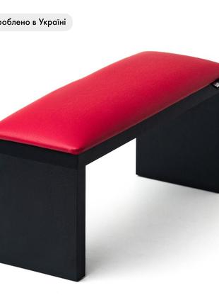 Підставка манікюрна eco stand wood на чорних ніжках, червона