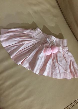 Юбка плиссе gaialuna розовая италия гаялуна 6-18 месяцев