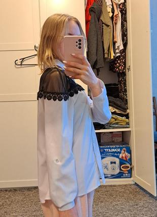 Блуза со вставкой-сеткой2 фото