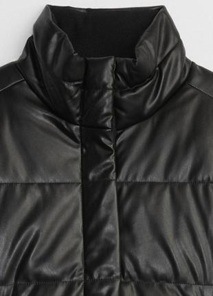 Куртка пуховик из искусственной кожи gap4 фото