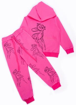 Утеплений костюм bambi в кольорах, костюм бембі з начосом, теплый костюм бемби