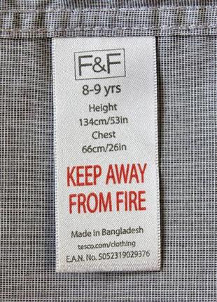 Рубашка f&f принт галстук на мальчика 8-9 лет4 фото