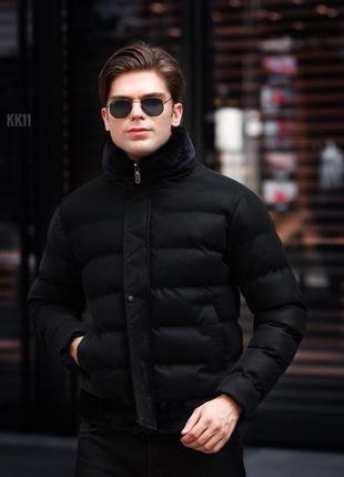 Мужская черная куртка на осень - весну / классические куртки на весну для мужчины