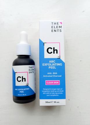Пілінг з кислотами та вугіллям the elements abc exfoliating peel