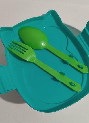 Зручний ланч бокс, ланчбокс, lunch box, lunchbox сова, пластиковий контейнер 1л у вигляді сови, бірю5 фото