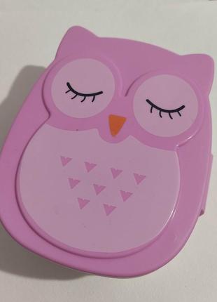Зручний ланч бокс, ланчбокс, lunch box, lunchbox сова, пластиковий контейнер 1л у вигляді сови