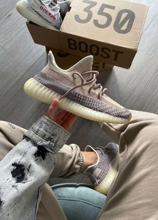 Кроссовки мужские, женские adidas yeezy boost 350 v2 ash pearl premium, адидас изи буст премиум