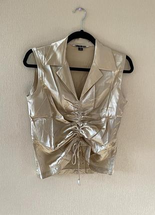 Топ блуза 95% тутовий шовк рубашка майка в стиле zara