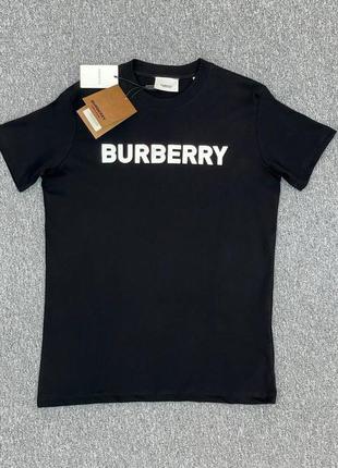 Чорна футболка burberry / футболки чоловічі burberry