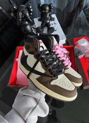 Кроссовки мужские, женские nike air jordan 1 retro high travis scott ...