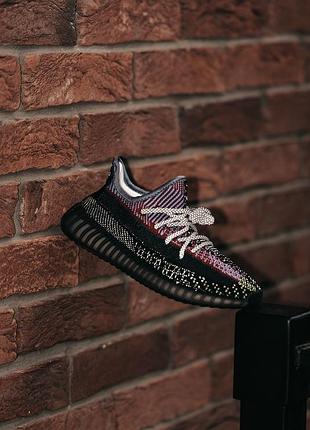 Женские кроссовки adidas yeezy boost 350 v2 black red 36-37-38-39-40-411 фото