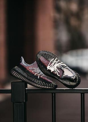 Женские кроссовки adidas yeezy boost 350 v2 black red 36-37-38-39-40-416 фото