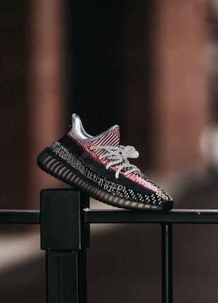 Мужские кроссовки adidas yeezy boost 350 v2 black red 40-41-42-43-44