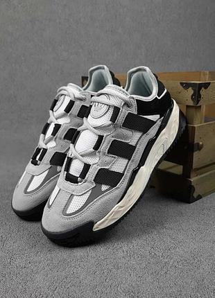 Мужские серые замшевые кроссовки adidas niteball 🆕 адидас найтбол