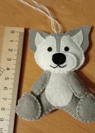 Іграшки із фетру. вовк, лисиця, ведмідь, собака2 фото