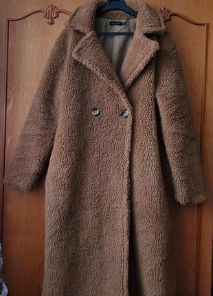 Неймовірно гарне довге пальто тедді; стильна шуба тедді; teddy; оверсайз; стиль