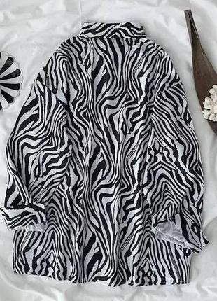 Сорочка супер софт принт «зебра»2 фото