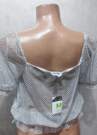 469. легка літня блузка із органзи відомої марки з ірландії primark. нова, з біркою4 фото