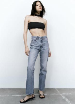 Zara straight fit джинси прямі