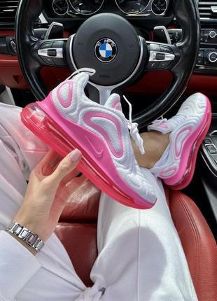 Женские кроссовки nike air max 720 white pink снижка sale  ⁇  smb8 фото