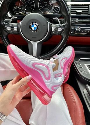 Женские кроссовки nike air max 720 white pink снижка sale  ⁇  smb10 фото