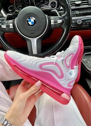 Женские кроссовки nike air max 720 white pink снижка sale  ⁇  smb2 фото