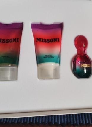 Missoni набор ( парфюмированная вода 5 ml mini + 25 ml гель для душа + 25 ml b/l )