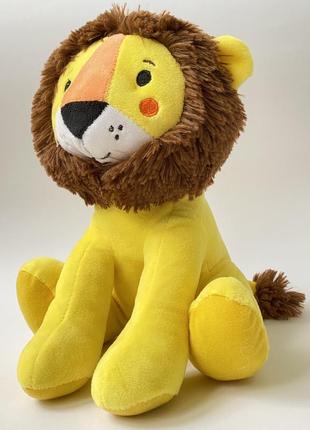 Мягкая игрушка яркий лев 🦁 желтый лёва2 фото